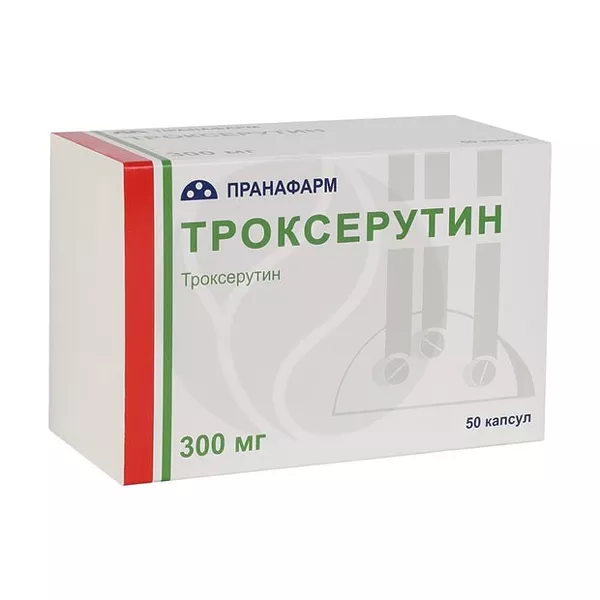 Изображение товара Троксерутин капсулы 300мг, №50 Изображение товара Троксерутин капсулы 300мг, №50