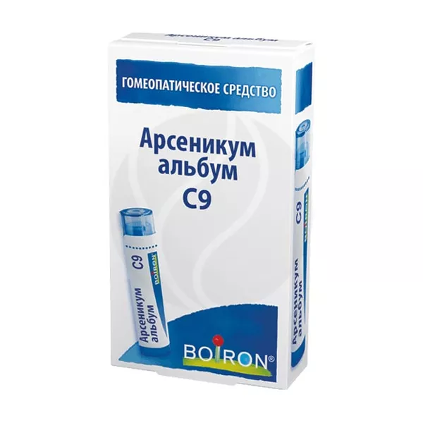 Изображение товара Арсеникум альбум C9 гранулы гомеопатические, 4г Изображение товара Арсеникум альбум C9 гранулы гомеопатические, 4г