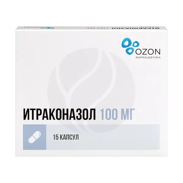 Изображение товара Итраконазол капсулы 100мг №15 для лечения грибковых инфекций Изображение товара Итраконазол капсулы 100мг №15 для лечения грибковых инфекций
