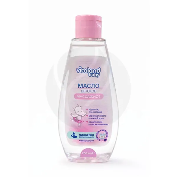 Изображение товара Vitaland baby масло для массажа детское (0+), 200мл Изображение товара Vitaland baby масло для массажа детское (0+), 200мл