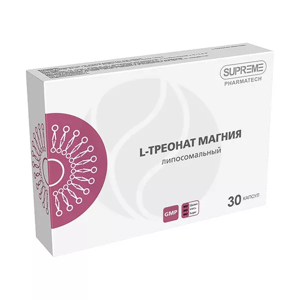Изображение товара L-треонат магния липосомальный капсулы 30 шт для поддержки мозга и нервной системы