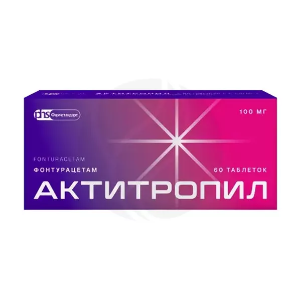 Изображение товара Актитропил таблетки 100мг, №60 Изображение товара Актитропил таблетки 100мг, №60