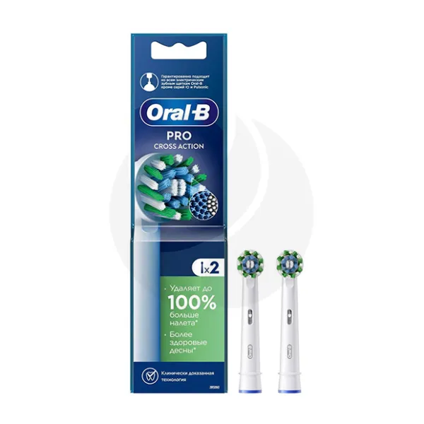 Изображение товара Oral-B Pro Cross Action сменные насадки 2 шт совместимость Vitality Pro Smart Изображение товара Oral-B Pro Cross Action сменные насадки 2 шт совместимость Vitality Pro Smart