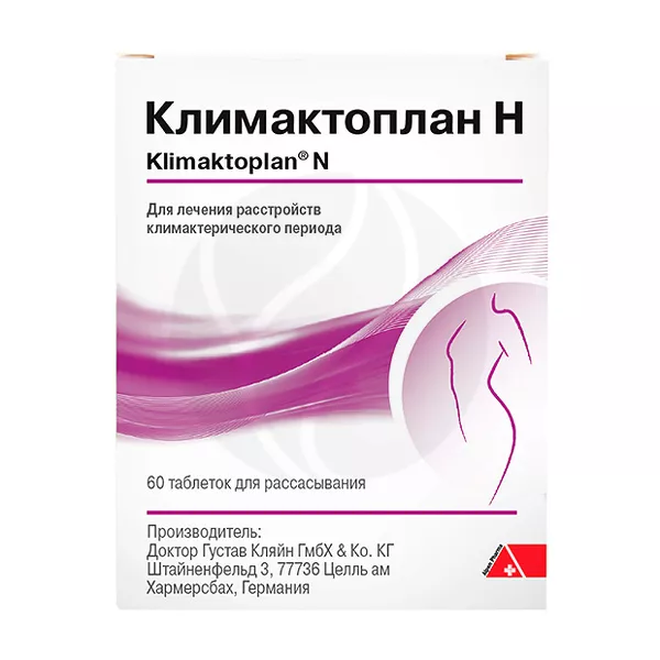 Изображение товара Климактоплан Н таблетки для рассасывания гомеопатические, №60 Изображение товара Климактоплан Н таблетки для рассасывания гомеопатические, №60