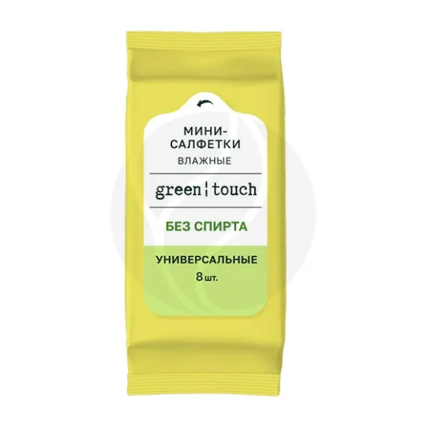 Изображение товара Green touch салфетки влажные универсальные, 8шт