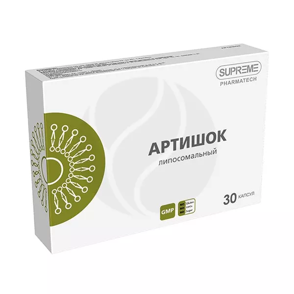 Изображение товара Липосомальные капсулы Артишок Supreme Pharmatech для здоровья печени Изображение товара Липосомальные капсулы Артишок Supreme Pharmatech для здоровья печени
