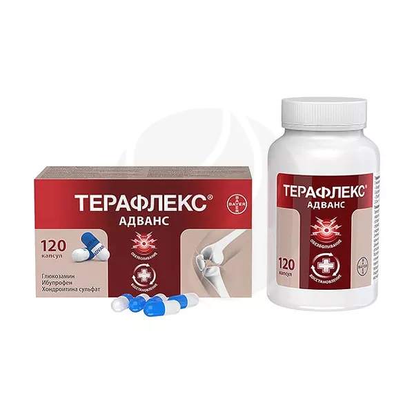 Изображение товара Терафлекс Адванс капсулы для суставов 120 шт российский препарат Изображение товара Терафлекс Адванс капсулы для суставов 120 шт российский препарат