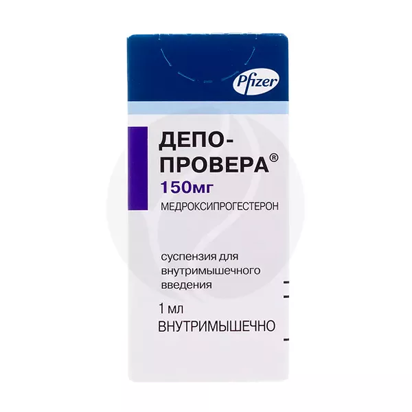 Изображение товара Депо-Провера суспензия медроксипрогестерон 150мг для инъекций Изображение товара Депо-Провера суспензия медроксипрогестерон 150мг для инъекций