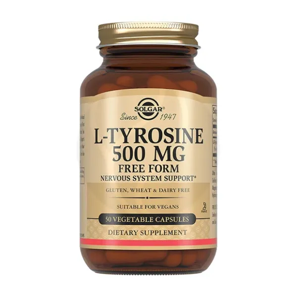 Изображение товара Solgar L-тирозин капсулы 500мг №50 для поддержки нервной системы и настроения