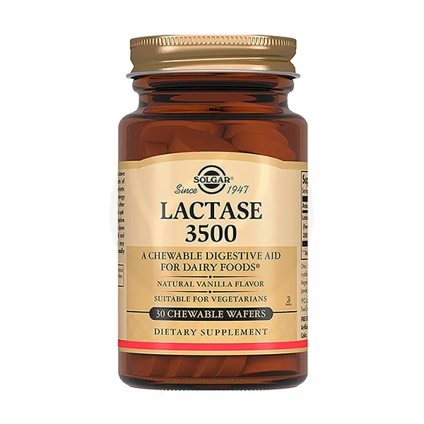 Изображение товара Solgar Лактаза таблетки жевательные 3500 ЕД 30 штук для переваривания лактозы Изображение товара Solgar Лактаза таблетки жевательные 3500 ЕД 30 штук для переваривания лактозы