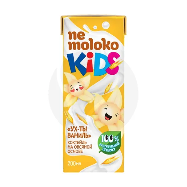 Изображение товара Nemoloko Kids коктейль на овсяной основе Ух-ты ваниль 3+, 200мл
