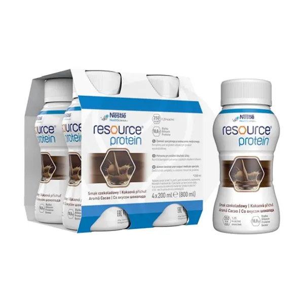 Nestle Resource protein Сбалансированная жидкая смесь с высоким содержанием белка для энтерального питания взрослых с ароматом шоколада, 200мл №4