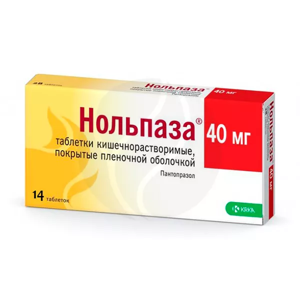 Изображение товара Нольпаза таблетки кишечнорастворимые 40 мг, 14 штук Изображение товара Нольпаза таблетки кишечнорастворимые 40 мг, 14 штук