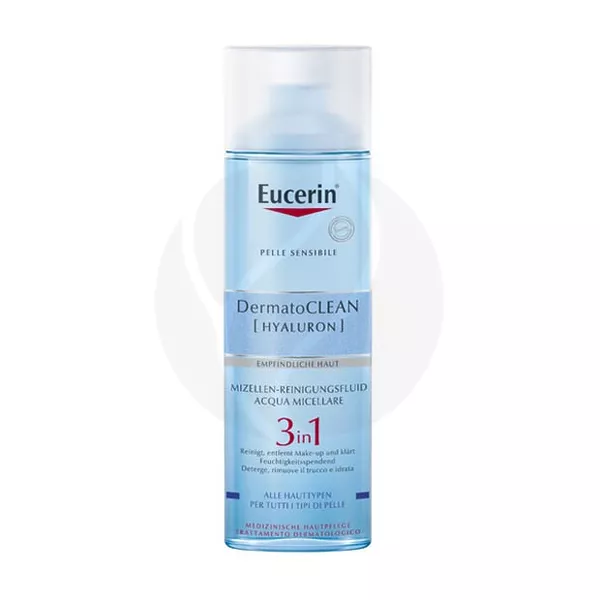 Изображение товара Eucerin DermatoClean 3в1 Мицеллярная вода 200мл для лица и глаз Изображение товара Eucerin DermatoClean 3в1 Мицеллярная вода 200мл для лица и глаз
