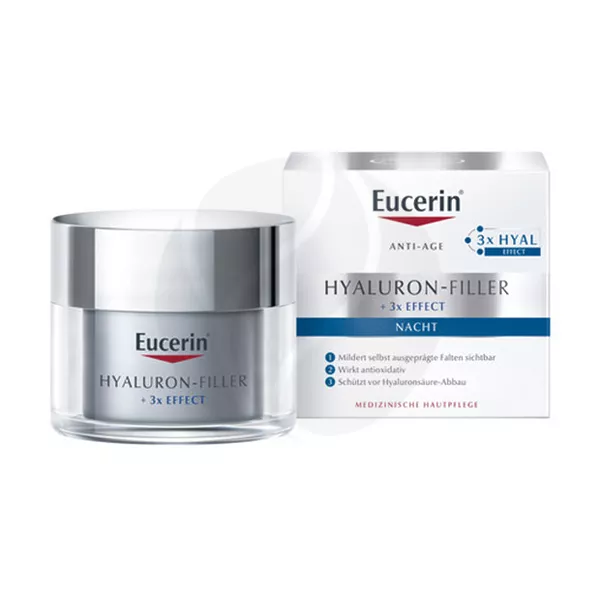 Изображение товара Eucerin Hyaluron-Filler Ночной антивозрастной крем для лица 50 мл Изображение товара Eucerin Hyaluron-Filler Ночной антивозрастной крем для лица 50 мл