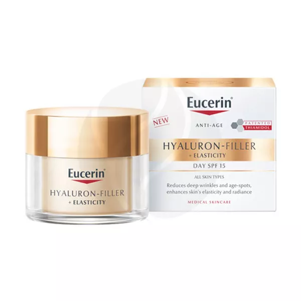 Изображение товара Eucerin Hyaluron-Filler+Elasticity дневной крем против пигментации SPF15 50мл Изображение товара Eucerin Hyaluron-Filler+Elasticity дневной крем против пигментации SPF15 50мл