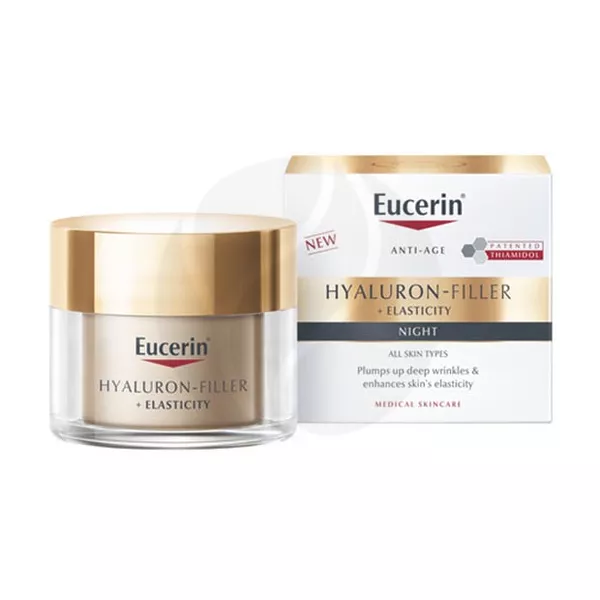 Изображение товара Eucerin Hyaluron-Filler+Elasticity Ночной крем для лица против пигментации 50 мл Изображение товара Eucerin Hyaluron-Filler+Elasticity Ночной крем для лица против пигментации 50 мл