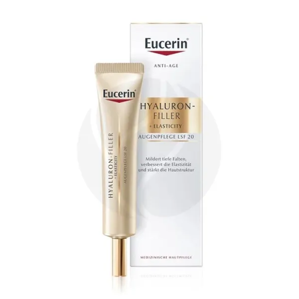Изображение товара Eucerin Hyaluron-Filler+Elasticity крем для кожи вокруг глаз антивозрастной SPF20, 15мл Изображение товара Eucerin Hyaluron-Filler+Elasticity крем для кожи вокруг глаз антивозрастной SPF20, 15мл