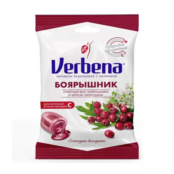 Изображение товара Verbena леденцы с начинкой боярышник 60 г витамин C взрослых Изображение товара Verbena леденцы с начинкой боярышник 60 г витамин C взрослых