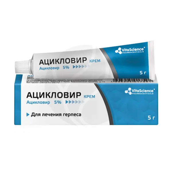 Vitascience Ацикловир крем д/наружн. прим. 5%, 5г