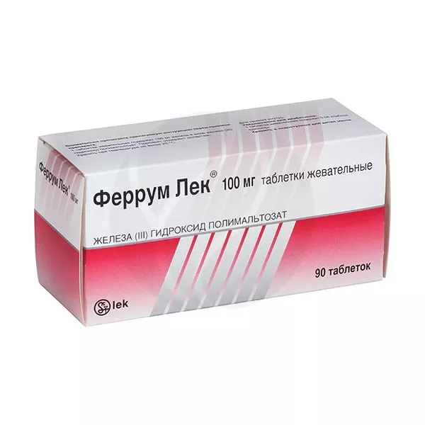 Изображение товара Феррум Лек таблетки жевательные 100мг, №90 для повышения уровня железа Изображение товара Феррум Лек таблетки жевательные 100мг, №90 для повышения уровня железа