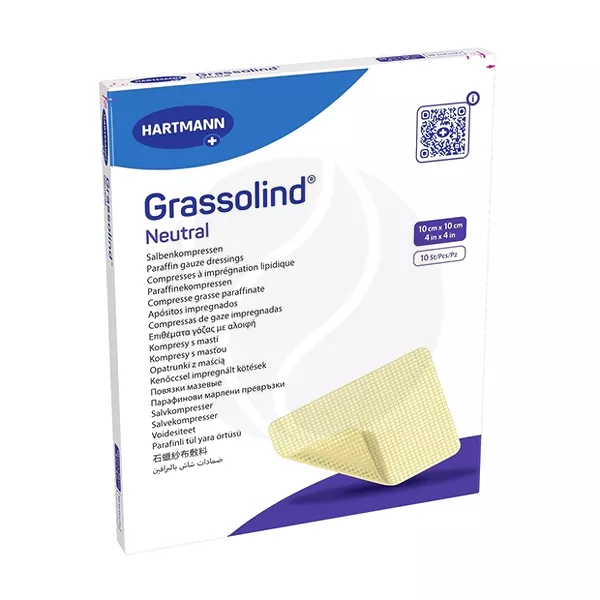 Изображение товара Hartmann Grassolind Neutral повязка мазевая (10x10см), 10шт Изображение товара Hartmann Grassolind Neutral повязка мазевая (10x10см), 10шт