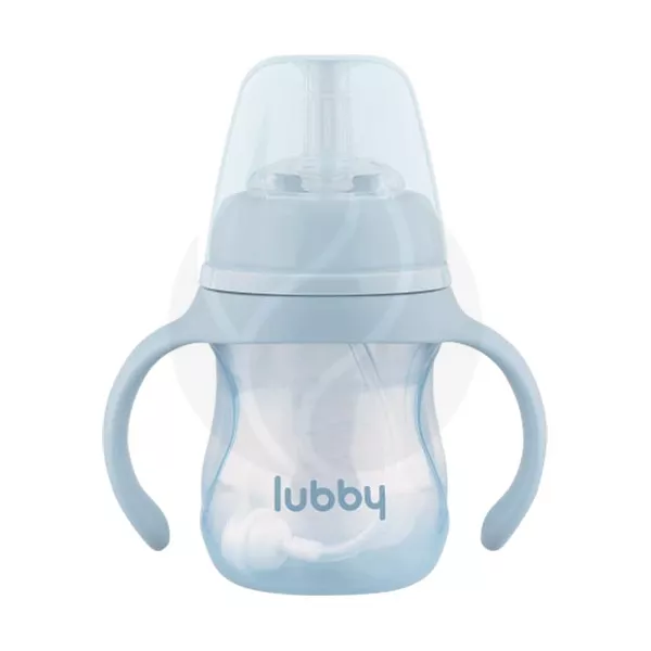 Изображение товара Поильник Lubby непроливайка с съёмными ручками голубой 180 мл для малышей от 6 месяцев