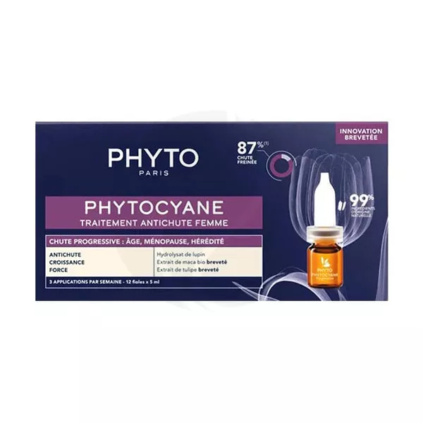 Изображение товара Phyto Phytocyane сыворотка против выпадения волос для женщин 5мл №12 Изображение товара Phyto Phytocyane сыворотка против выпадения волос для женщин 5мл №12