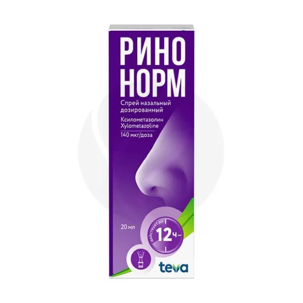 Изображение товара Ринонорм спрей назальный дозированный 140мкг/доза 20мл Тева Изображение товара Ринонорм спрей назальный дозированный 140мкг/доза 20мл Тева