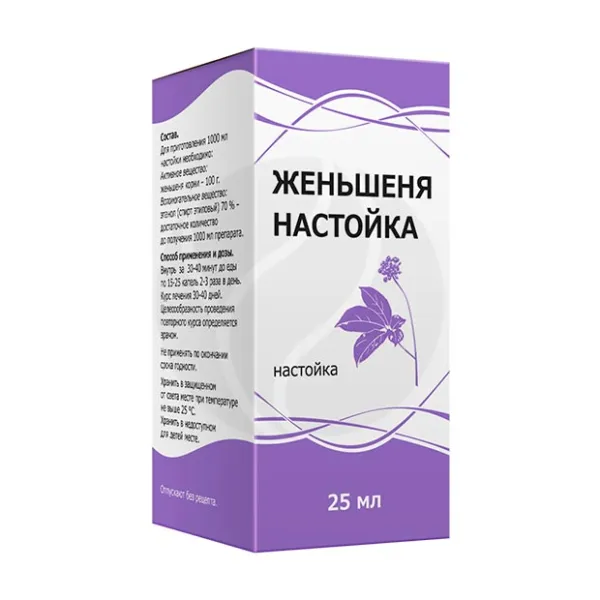 Женьшеня настойка, 25мл