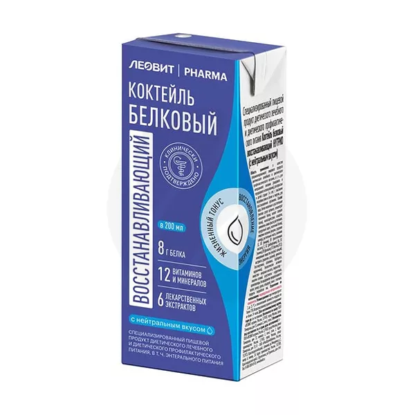 Изображение товара Леовит Pharma белковый восстанавливающий коктейль 200 мл для диетического питания