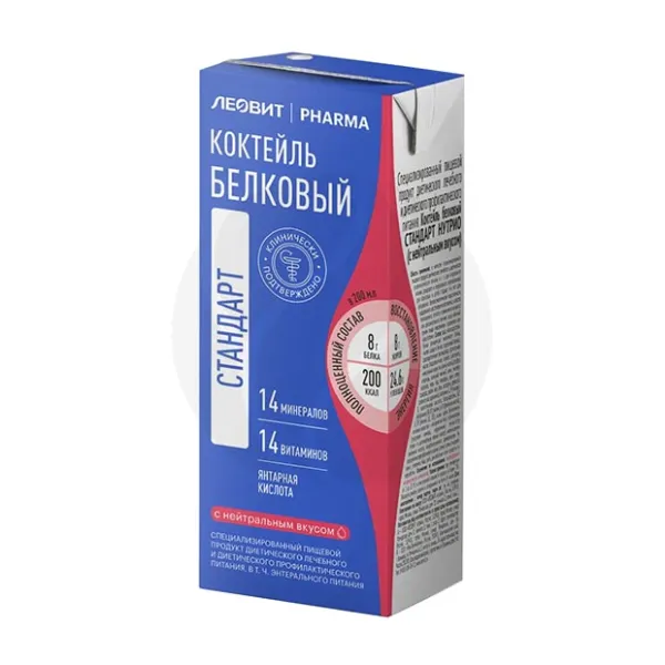 Изображение товара Леовит Pharma коктейль белковый стандарт с нейтральным вкусом 200мл