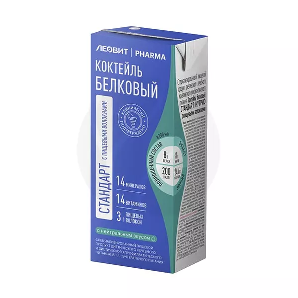 Изображение товара Леовит Pharma коктейль белковый стандарт с пищевыми волокнами 200мл для взрослых и детей Изображение товара Леовит Pharma коктейль белковый стандарт с пищевыми волокнами 200мл для взрослых и детей