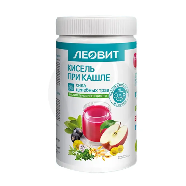 Изображение товара Леовит кисель при кашле 400г натуральное средство для поддержки дыхательной системы