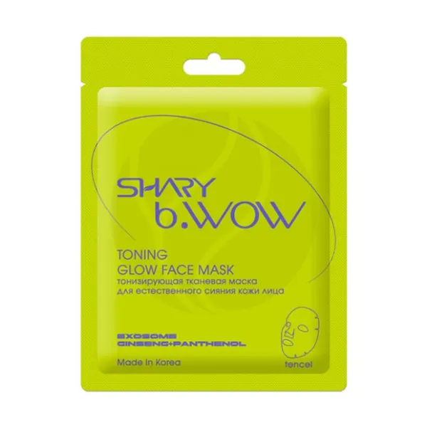 Shary Тонизирующая тканевая маска для лица для естественного сияния кожи, 28г