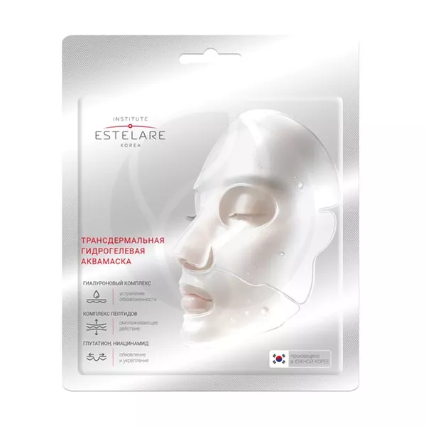 Изображение товара Estelare Гидрогелевая трансдермальная маска для лица для интенсивного увлажнения с гиалуроновым комплексом, 34г Изображение товара Estelare Гидрогелевая трансдермальная маска для лица для интенсивного увлажнения с гиалуроновым комплексом, 34г