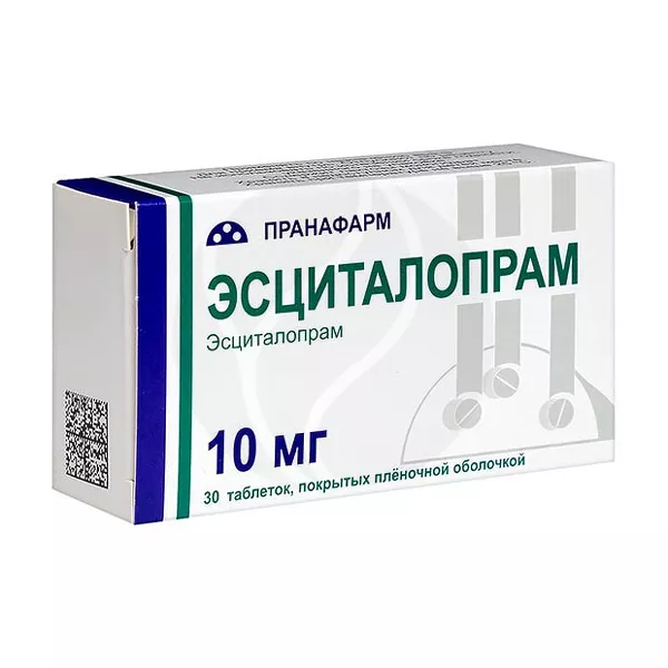 Изображение товара Эсциталопрам 10 мг таблетки покрытые оболочкой 30 шт Россия