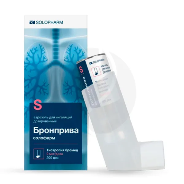 Бронприва солофарм аэроз. д/ингал. доз. 9мкг/доза, 200 доз