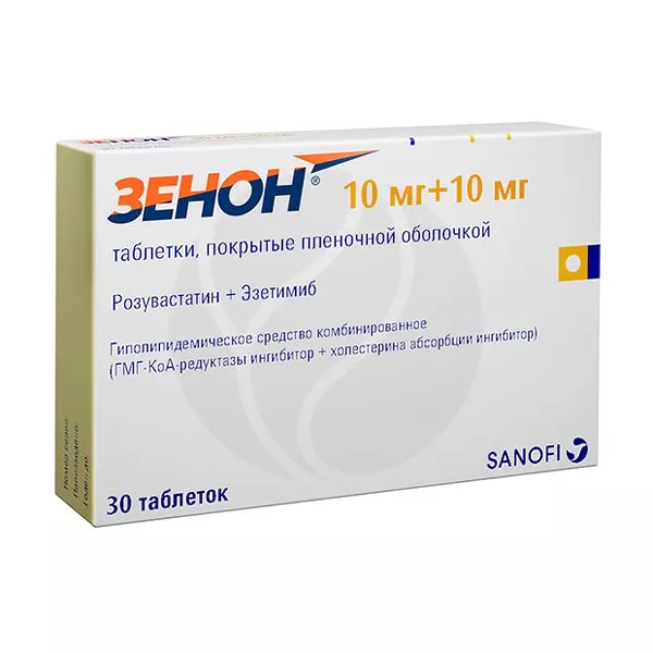 Изображение товара Зенон таблетки покрыт. п/о 10мг+10мг, №30