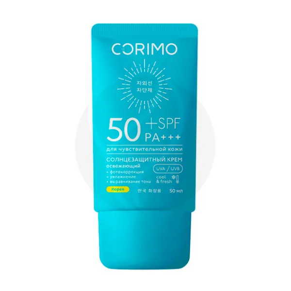 Изображение товара Corimo солнцезащитный крем SPF50+ водостойкий охлаждающий 50мл для лица и тела Изображение товара Corimo солнцезащитный крем SPF50+ водостойкий охлаждающий 50мл для лица и тела