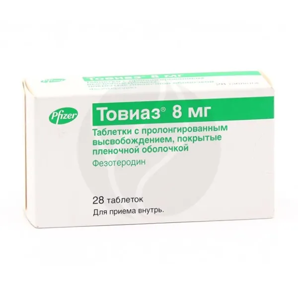 Изображение товара Товиаз 8мг таблетки с пролонгированным высвобождением 28 шт Изображение товара Товиаз 8мг таблетки с пролонгированным высвобождением 28 шт