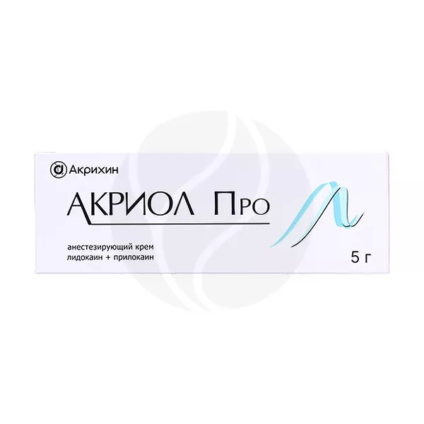 Изображение товара Крем для местного обезболивания Акриол Про 25мг/г + 25мг/г для кожи и слизистых Изображение товара Крем для местного обезболивания Акриол Про 25мг/г + 25мг/г для кожи и слизистых