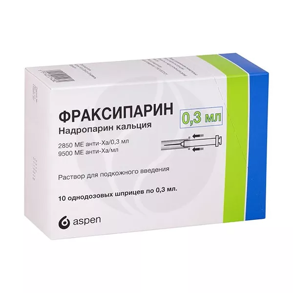 Изображение товара Фраксипарин раствор анти Xa надропарин кальция 2850 МЕ 0 3 мл шприц Изображение товара Фраксипарин раствор анти Xa надропарин кальция 2850 МЕ 0 3 мл шприц