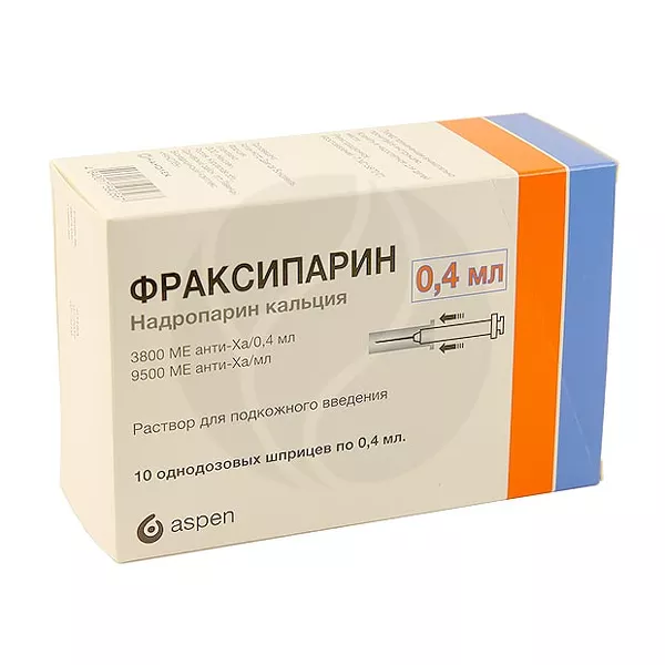 Изображение товара Фраксипарин 3800МЕ раствор для подкожного введения 10 шприцов Изображение товара Фраксипарин 3800МЕ раствор для подкожного введения 10 шприцов