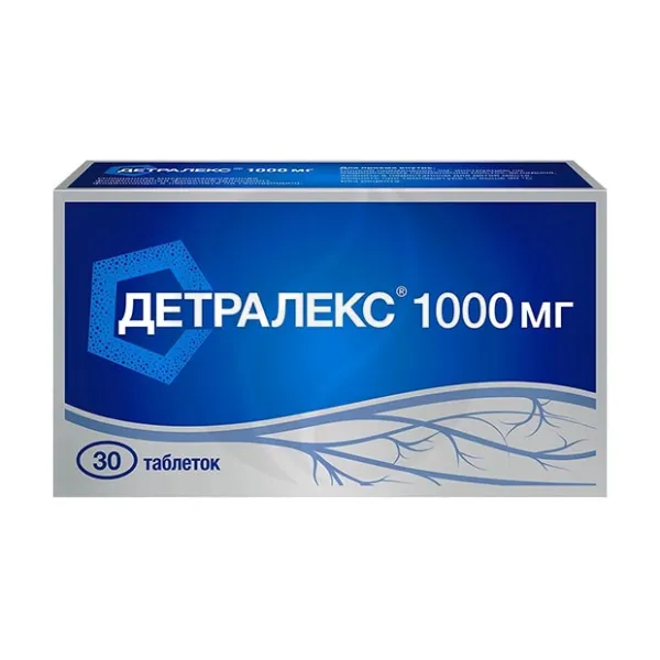 Изображение товара Детралекс таблетки покрытые 1000мг 30 шт для венозной недостаточности Изображение товара Детралекс таблетки покрытые 1000мг 30 шт для венозной недостаточности