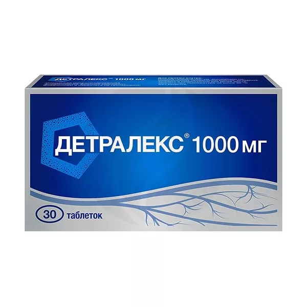 Изображение товара Детралекс таблетки покрытые 1000мг 30 шт для венозной недостаточности