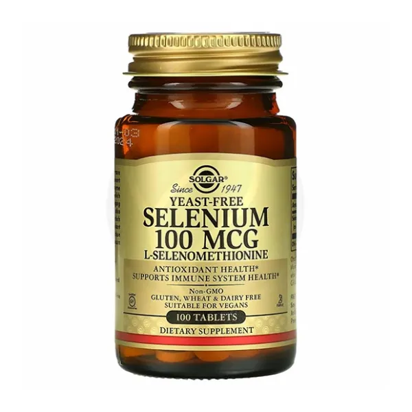 Изображение товара Solgar Селен таблетки 100мкг 100 шт биодоступный источник антиоксидантов