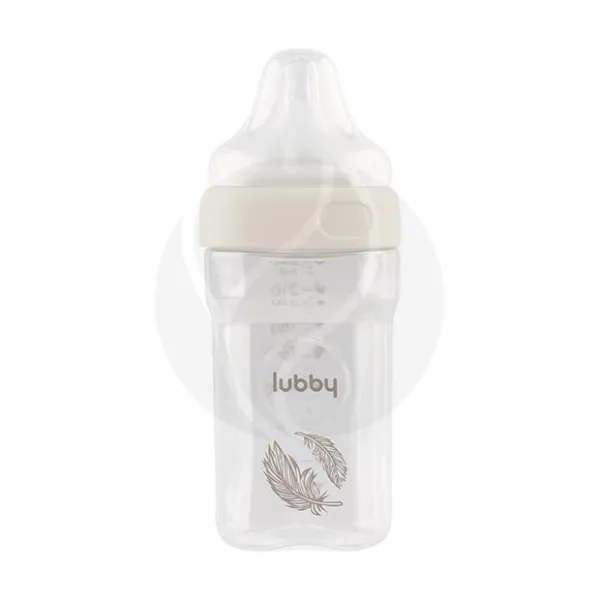 Изображение товара Бутылочка для кормления Lubby 240 мл с силиконовой соской для новорожденных