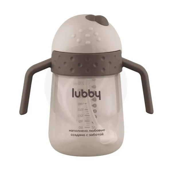 Изображение товара Поильник-непроливайка Lubby с силиконовой трубочкой 300мл 6+ мес