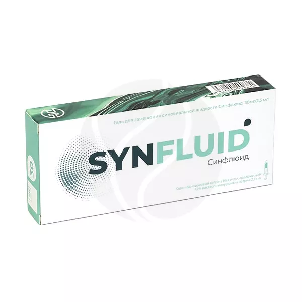 Изображение товара Гель для замещения синовиальной жидкости Синфлюид 30мг/2,5мл №1 для суставов